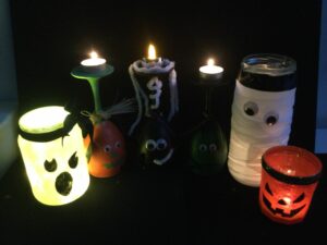 Halloween jars designed by students