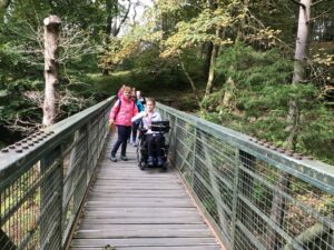 Beaumont students in on forestry area bridge