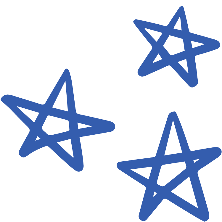 Blue stars graphic